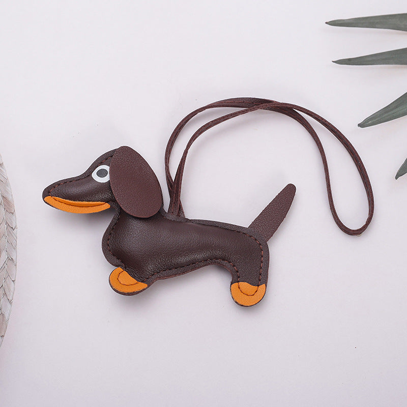 Wholesale 10pcs/packCute Dachshund Pendant Car Ornament Keychain Pendant